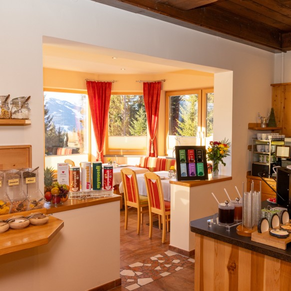 Fr&uuml;hst&uuml;cksraum im Aparthotel Ramsau