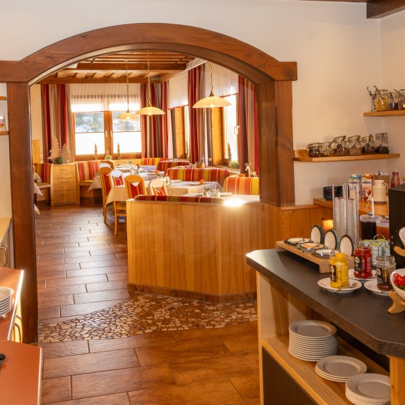 Fr&uuml;hst&uuml;cksraum im Aparthotel Ramsau